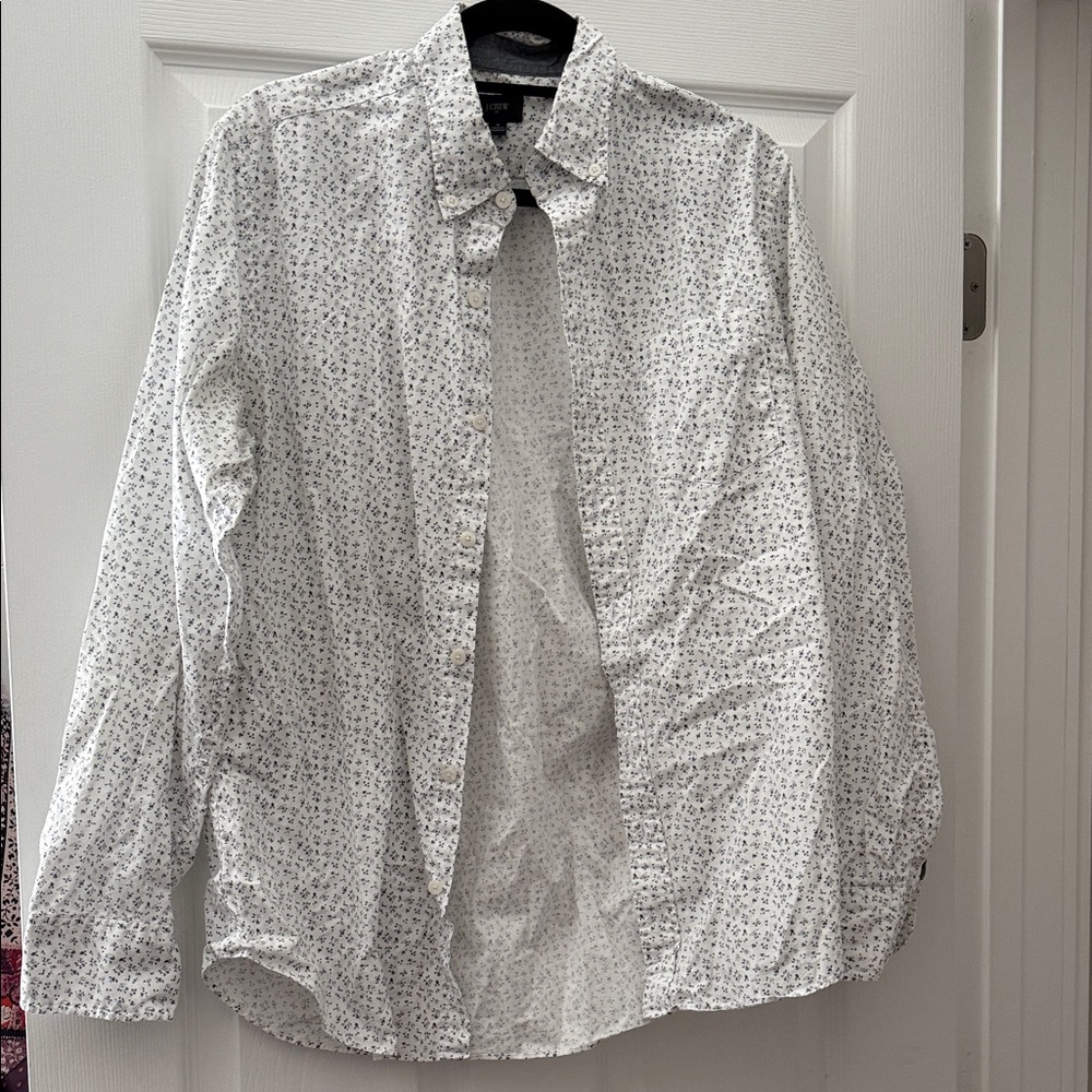 J. Crew Navy Print Shirt